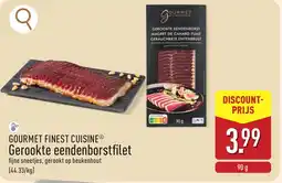 ALDI Gourmet finest cuisine gerookte eendenborstfilet aanbieding