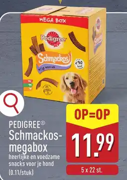 ALDI Pedigree Schmackosmegabox aanbieding