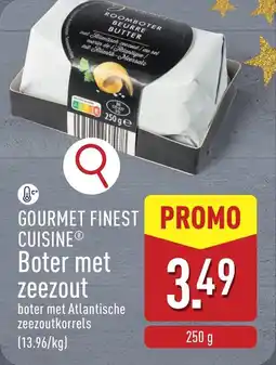 ALDI Gourmet finest promo cuisine boter met zeezout aanbieding