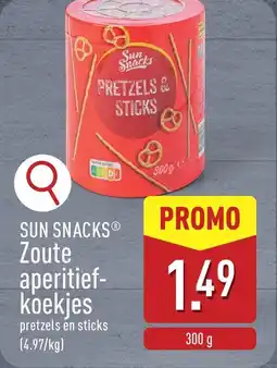 ALDI Sun snacks zoute aperitiefkoekjes aanbieding