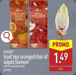 ALDI River Iced tea orange / chai of appel / kaneel aanbieding