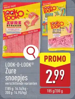 ALDI Look-o-look zure snoepjes aanbieding