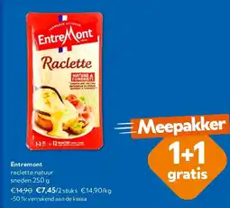 OKay Entremont raclette natuur sneden 250 g aanbieding
