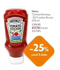 OKay Heinz Tomato Ketchup -50 % suiker & zout 570 ml aanbieding