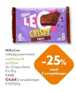 OKay Milka Leo Crispy choco 5 x 31 g aanbieding