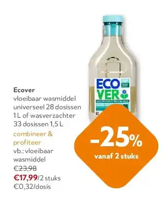 OKay Ecover vloeibaar wasmiddel aanbieding
