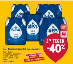 Delhaize Niet-bruisend natuurlijk mineraalwater aanbieding