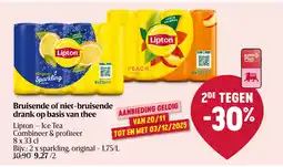 Delhaize Bruisende of niet-bruisende drank op basis van thee aanbieding