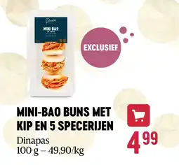 Delhaize MINI-BAO BUNS MET KIP EN 5 SPECERIJEN aanbieding