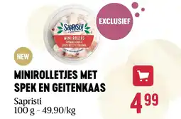 Delhaize MINIROLLETJES MET SPEK EN GEITENKAAS aanbieding