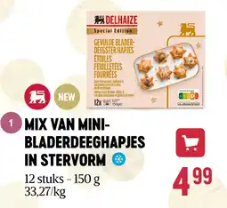 Delhaize MIX VAN MINIBLADERDEEGHAPJES IN STERVORM aanbieding