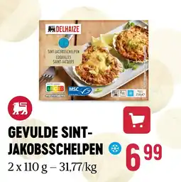 Delhaize GEVULDE SINTJAKOBSSCHELPEN aanbieding