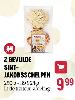 Delhaize 2 GEVULDE SINTJAKOBSSCHELPEN aanbieding