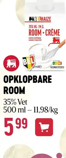 Delhaize OPKLOPBARE ROOM aanbieding