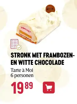 Delhaize STRONK MET FRAMBOZENEN WITTE CHOCOLADE aanbieding