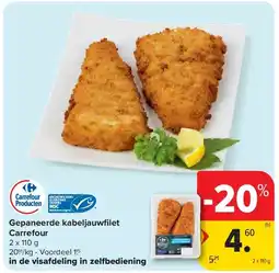 Carrefour Gepaneerde kabeljauwfi let Carrefour aanbieding