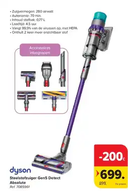 Carrefour Steelstofzuiger Gen5 Detect Absolute aanbieding