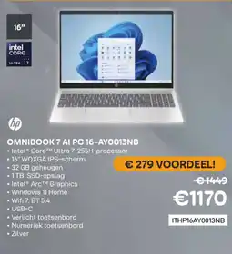 CompuDeals hp Omnibook 7 AI PC 16-AY0013NB aanbieding