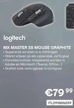 CompuDeals Logitech Mx Master 3S Mouse Graphite aanbieding