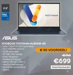 CompuDeals Asus Vivobook 17X1704VA-AU836W-BE aanbieding