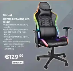 CompuDeals Trust GXT716 Rizza RGB LED Chair aanbieding