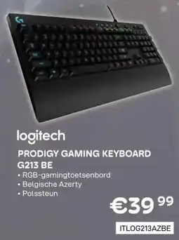 CompuDeals Logitech Prodigy Gaming Keyboard G213 BE aanbieding