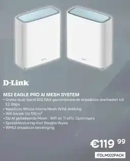 CompuDeals D-Link M32 Eagle Pro AI Mesh System aanbieding