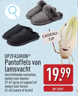 ALDI Up2Fashion Pantoffels van Lamsvacht aanbieding