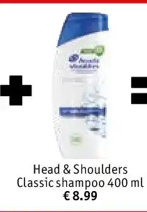 Kruidvat Head & Shoulders Classic shampoo 400 ml aanbieding