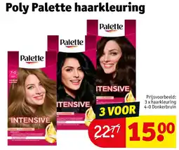 Kruidvat 3 x haarkleuring 4-0 Donkerbruin aanbieding