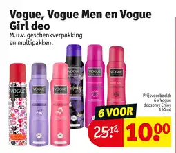 Kruidvat Vogue, Vogue Men en Vogue Girl deo aanbieding