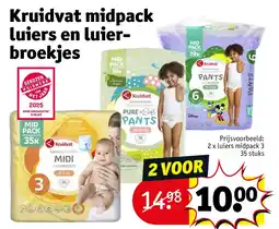 Kruidvat Kruidvat midpack luiers en luierbroekjes aanbieding