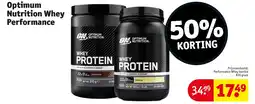 Kruidvat Optimum Nutrition Whey Performance aanbieding