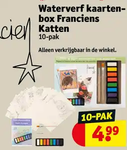 Kruidvat Waterverf kaartenbox Franciens Katten aanbieding