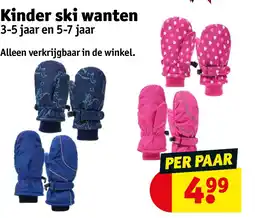 Kruidvat Kinder ski wanten aanbieding