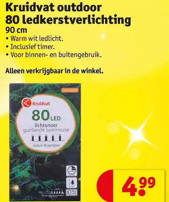 Kruidvat Kruidvat outdoor 80 ledkerstverlichting aanbieding