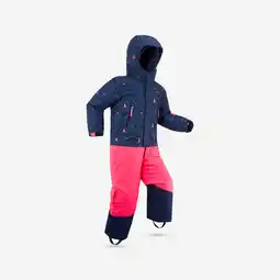 Decathlon Warm en waterdicht skipak voor kinderen PNF 500 roze en blauw aanbieding
