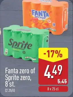 ALDI Fanta zero of Sprite zero aanbieding