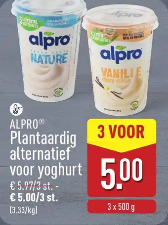 ALDI Alpro Plantaardig alternatief voor yoghurt aanbieding