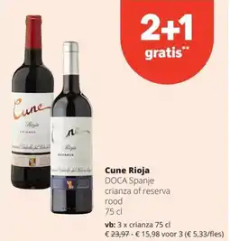 Spar Cune Rioja aanbieding