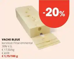 Spar Vache Bleue Korstloze Finse Emmental 30% V.G. aanbieding