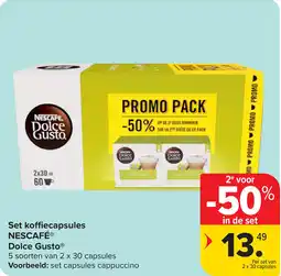 Carrefour Set Koffiecapsules Nescafé Dolce Gusto aanbieding
