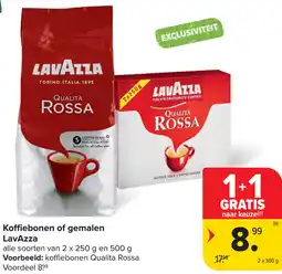 Carrefour Koffiebonen of Gemalen LavAzza aanbieding