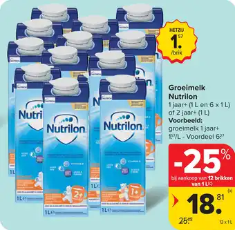 Carrefour Groeimelk Nutrilon aanbieding