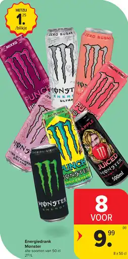 Carrefour Energiedrank Monster aanbieding