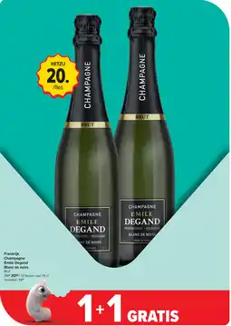 Carrefour Frankrijk Champagne Émile Degand Blanc de noirs aanbieding