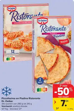 Carrefour Piccolissima en Piadina Ristorante Dr. Oetker aanbieding
