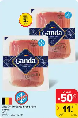 Carrefour Vacuüm Verpakte Droge Ham Ganda aanbieding