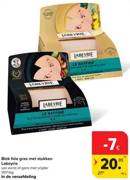 Carrefour Blok Foie Gras met Stukken Labeyrie aanbieding