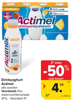 Carrefour Drinkyoghurt Actimel aanbieding